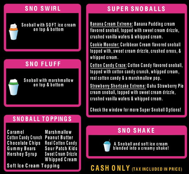 Menu snoball with marshmallow original hawaiian snoball stand randallstown md (1)
