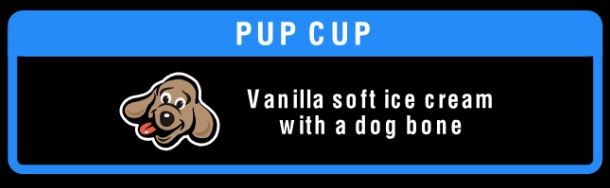 Pup Cup – Dog‑Friendly Ice Cream Treat Vanilla ice cream and dog bone hawaiian snoball stand Baltimore